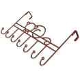 thumbnail image 5 of NOGIS Over The Door Hooks - Sturdy Metal Over Door Hanger Coat Rack with 7 Hooks for Bag, Coat, Towel, Hat, Robes, Scarves, Closet, Fits 1.77" Thick Door (Brown), 5 of 7