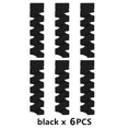 thumbnail image 1 of Cable Protector Silicone Bobbin Winder Wire Protector for iPhone USB Charger Cord Cable Protective Cover Cable Winder Clip 6 PCS Black, 1 of 6