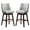 Dark Gray, variant on Pellebant Bar Stools Set of 2, Counter Height Leather Bar Stools with Back for Home Kitchen,Gray