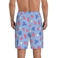 thumbnail image 4 of Lsque Strawberry And Flowers Mens Sleep Pajama Shorts,Short Pajama Pants, Cotton Ultra-Soft Knit-Small, 4 of 9