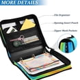 thumbnail image 4 of Water-Resistant 3-Ring Binder Organizer with Multiple Pockets Zipper Binder Bag for Office Tie-dyed Colorful Spiral Pattern, 4 of 8