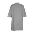 thumbnail image 4 of IROINNID Summer Dresses for Women 2024, Women Casual Midi Dresses with Short Sleeve and V-Neck Botton Soild Color Summer Outfits Dress, 4 of 6