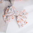 thumbnail image 2 of Bow Hair Clips Bowknot Barrettes - 2PCS Floral Bow Hair Clips for Women Silk Hair Barrettes Metal Hair Pins, 2 of 7
