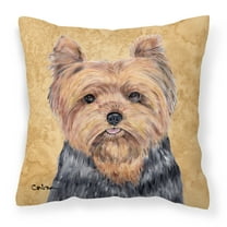 Carolines Treasures SC9123PW1414 Yorkie Fabric Decorative Pillow, 14Hx14W, multicolor