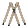 thumbnail image 7 of SGFCWSX Men's X-Back Suspenders, Adjustable 4-Clip Elastic Formal Casual Beige, 7 of 7