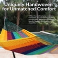 thumbnail image 2 of Hamaca Doble Maya Sunnydaze Decor de Cuerda Tejida a Mano para 625 lb, 2 of 9