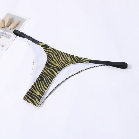 

Up to 65% off! Zpanxa Womens Underwear Sexy G-string Pants Low Double Layer Bikini Womens Underwear 35-70 Kg Sexy Underwear Yellow L