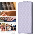thumbnail image 6 of Allytechgroup Luxury PU Leather Case for iPhone 16, Vertical Flip Wallet Case with 3 Card Slots, Adjustable Kickstand Magnetic Closure Shockproof Protective Shell for Women Men, Purple, 6 of 7