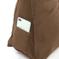thumbnail image 3 of YEERSWAG 59x19.7x7.8 inch Queen Size Detachable Large Headboard Reading Pillow with Phone Pocket,Back Bolster Triangular Wedge Tufted Bedside Backrest Support Cushion, 3 of 7