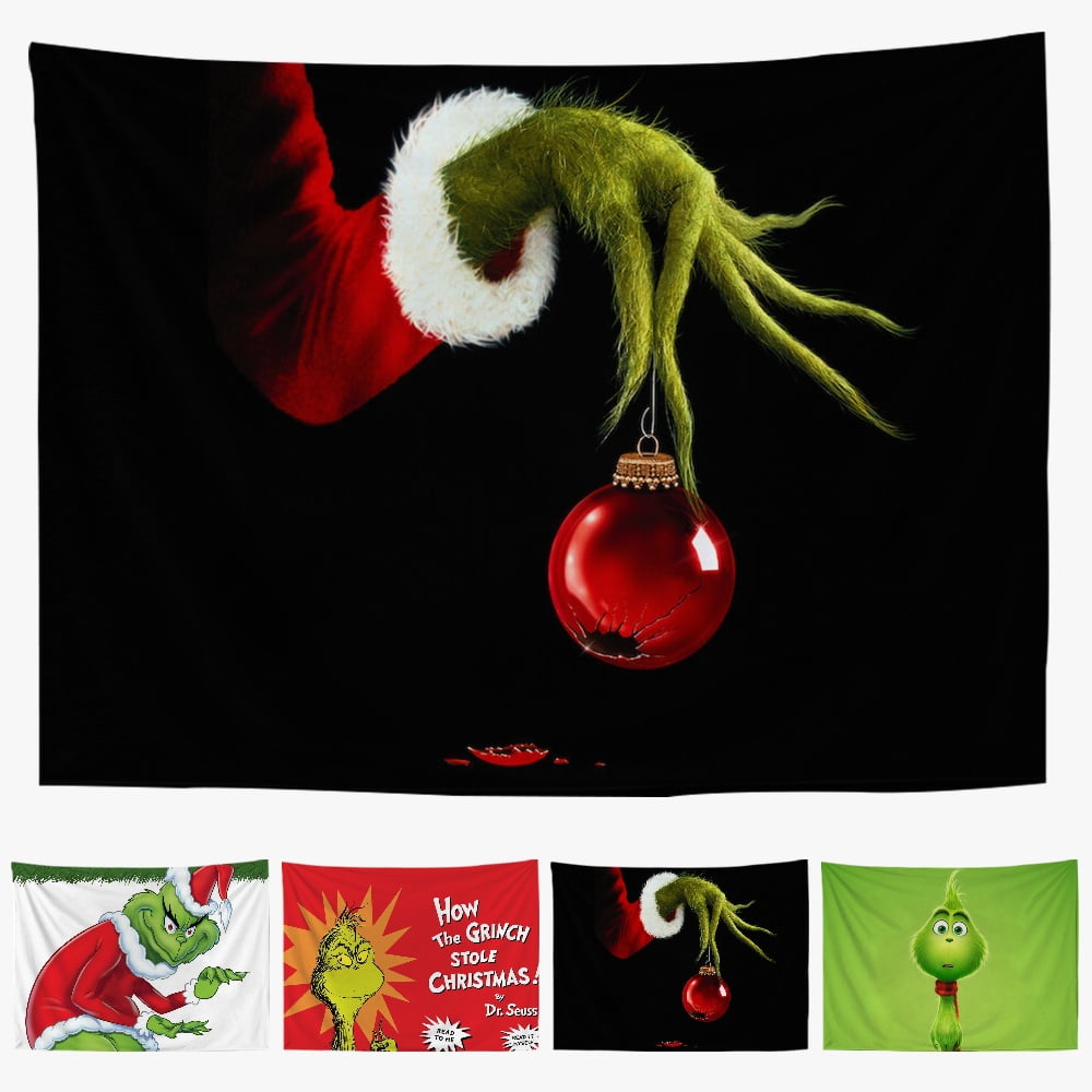 Grinch Christmas Tapestry, Christmas Green Grinch Christmas Green