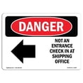 thumbnail image 1 of SignMission OS-DS-A-1824-L-2168 Signal de Danger OSHA de 18 x 24 Po - Pas de Contrôle d'Entrée, 1 of 1