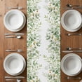 thumbnail image 6 of Spring Eucalyptus Leaves Table Runner - 72 Inch Long, Kitchen Dining Table Runner Dresser Scarves, Green Summer Botanical Farmhouse Decor for Coffee Tables Wedding Party Banquet, 6 of 8