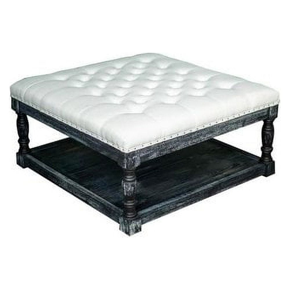 Cairona Tufted Textile 34-inch Shelved Ottoman (Optional Colors)