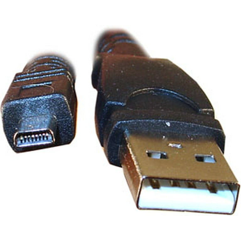 hurken Geniet geur USB Cable for Nikon UC-E6 D5000 Pentax K-7 Panasonic Lumix DMC-TZ10 Olympus  T100 T-100 Coolpix L100 - Walmart.com