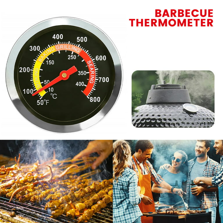 Willkey BBQ Thermometer 500 1000 Degree Roast Barbecue Smoker Grill Temp Gauge 3 inch, Other