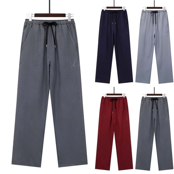 EaskTriop Men's Straight Leg Athletic Pants Lightweight Breathable Hiking Joggers Moisture Wicking Workout Sweatpants with Drawstring
