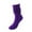 Purple, variant on Socks for Travel 3pc Men's and Women's Scrunch Socks Winter Warm Solid Color Long Knitted Tube Athletic Calf Socks Yellow M