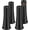 Raise: 13.4", variant on Bed Risers 12 Inch Heavy Duty, Round Furniture Risers Lifts 6" 8" 10" 12" for Bed Desk Table Sofa Couch, Adjustable Bed Frame Risers Supports Up to 6,000 Lbs, Black, 4 Pack