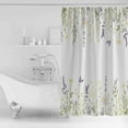 thumbnail image 4 of Floral Botanical Shower Curtains for Bathroom Waterproof Fabric Bath Curtains Decor Bath Tub Curtain Pastoral Spring Flowers Decorative Shower Curtain Sets with 12 Hooks, 72x72 Inch, 4 of 6