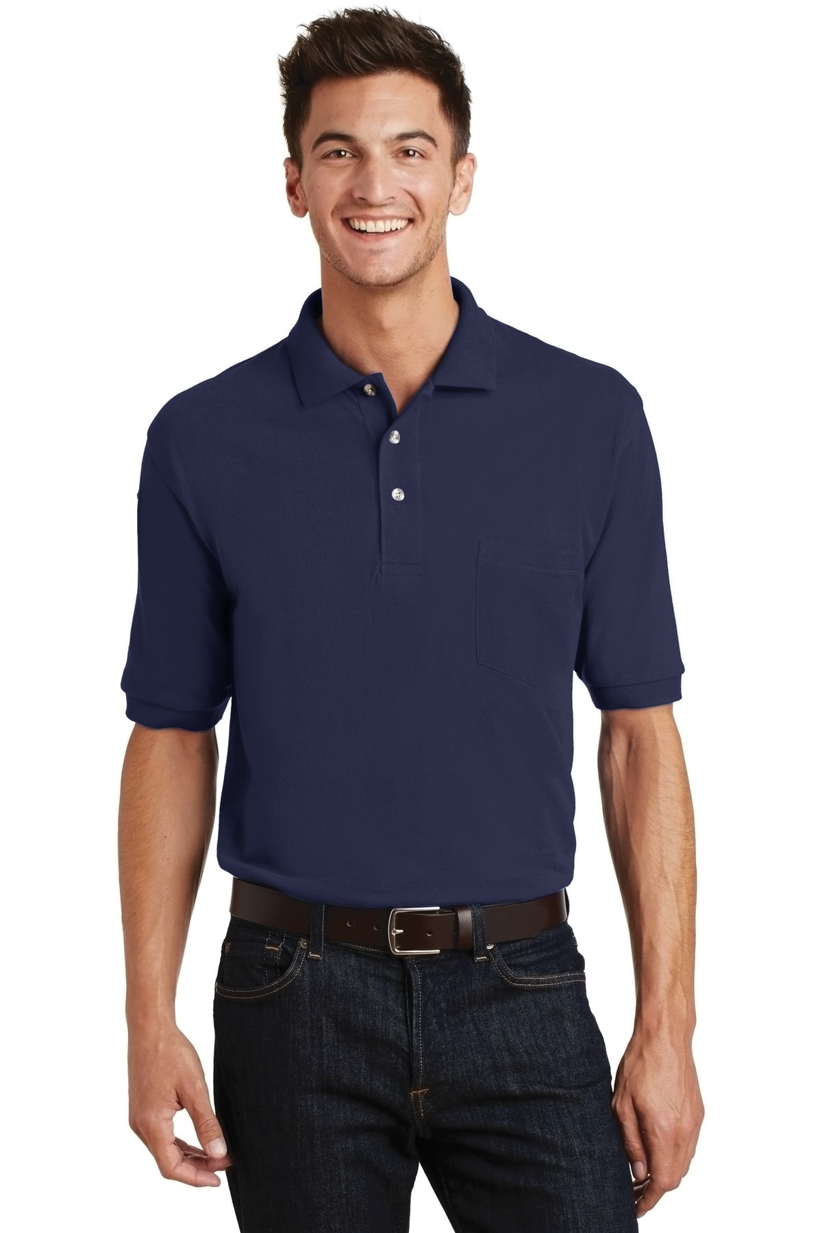 port authority heavyweight cotton pique polo
