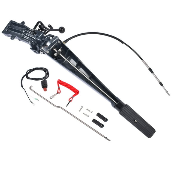 GELUOXI Steering Tiller Handle Assembly Electric with Key for Yamaha Outboard 75-90HP 2 Stoke