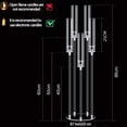 thumbnail image 3 of Tereitr 4-Pack Clear Acrylic 5-Branch Candelabra Centerpieces with LED Candles & Shades, Tall Candelabra Holders for Wedding, Dinner Party Table Decor, 3 of 7