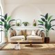 thumbnail image 4 of 6ft artificial bird of paradise plant con 17 artificial leaves para indoor y outdoor, moderno decorative plant ideal para para home, oficina y as a housewarming gift, 4 of 5