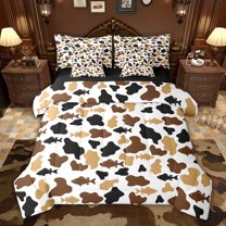 jejeloiu Camouflage Hunting 7pcs Bedding Comforter Set,Cute Fish Fishing Queen Bedding Sets For Girls Kids Reversible