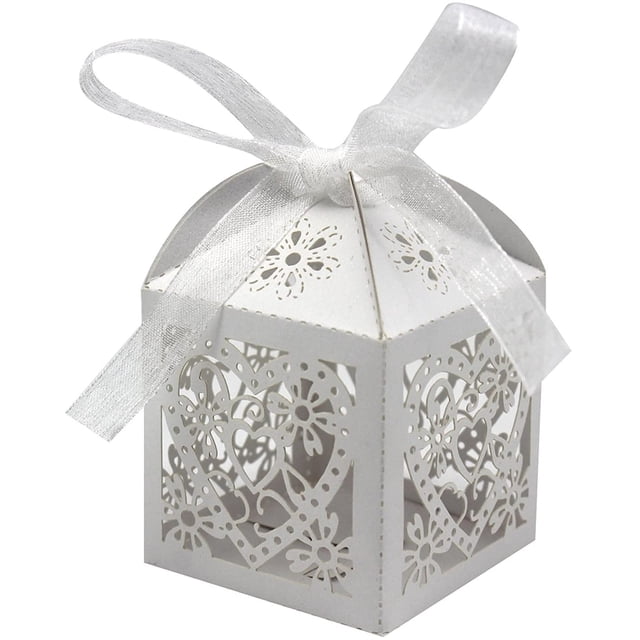 Paquete de 100 bolsas de caramelos con forma de corazón cortado con láser para bodas Sailing Electrónica