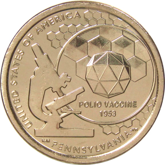 2019 D Polio Vaccine American Innovation Dollar Uncirculated $1 Coin