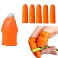 thumbnail image 1 of 1 Juego de herramientas de recolección de cuchillos para el pulgar para recoger frutas y verduras, cuchillos de silicona para jardín, herramientas de jardín, tamaño pequeño para mujer, 1 of 5
