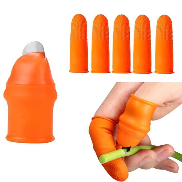 1 Juego de herramientas de recolección de cuchillos para el pulgar para recoger frutas y verduras, cuchillos de silicona para jardín, herramientas de jardín, tamaño pequeño para mujer