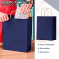 thumbnail image 3 of Kit de 50 Bolsas de Papel Kraft Bluelander, Azul, 3 of 5