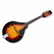 A Style Acoustic Mandolin for Adults Beginners, 8 String Right Handed with Pickguard, Basswood Body Rosewood Fingerboard and Bridge, Sunset