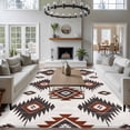 thumbnail image 3 of 5'x8' Area Rugs, Red Aztec Indoor Outdoor Area Rug for Living Room Bedroom, Southwest Boho Abstract Geometric Aesthetic Washable Bathroom Rugs Kitchen Floor Carpet Mats Home Decor Aesthetic, 3 of 8