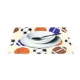 thumbnail image 3 of Ryvnso Placemats Set of 6 Basketballs Baseball Football Dining Mats Heat-Resistant Non-Slip Washable Table Mat, 3 of 8