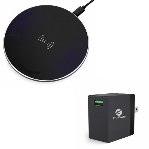 10W Fast Charging Ultra Slim Wireless Charger Pad w 18W Adaptive Fast USB Home Wall Travel Charger Compact Z8V for Motorola Droid Turbo, Google Nexus 6, 2 Mini MAXX - Nokia 8, Lumia 930 920