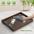 thumbnail image 3 of Folding Bed Tray Table with Handles for Sofa, Bed, Eating, Drawing, Snack & Platter Serving Lap Desk (Brown Medium), 3 of 6