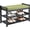 Black, variant on Shoe Rack Bench with Cushion, Shoe Rack for Front Door Entrance, Shoe Bench with Storage for Entryway Hallway Bedroom Living Room