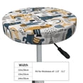 thumbnail image 2 of Llama and Cactus1 Round Bar Stool Seat Covers, Elastic Round Chair Cover Stool Seat Slipcover Bar Stool Cushions Round Pad for 12-14 inch, 2 of 5