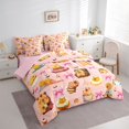 thumbnail image 2 of Erosebridal Cute Donuts Capybara Twin Bedding Sets 7-Piece For Children,Boys Girls Kawaii Ribbon Bow Knot Bedding Comforter Set,Pink Reversible, 2 of 6