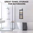 thumbnail image 4 of SHIBA-Large Rolled Towel Racks for Bathroom, 23.6 Inch Wall Mounted Bathroom Towel Storage Rack for Rolled Towels, Space Saving Bath Towel Holder Wall for Bathroom Organzier, Matte Black, 4 of 4