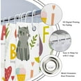 thumbnail image 4 of Kids Alphabet Shower Curtain for Bathroom Decor 72Wx72H ABC Educational Learning Tool Baby Cartoon Animals Colorful Girls Boys Art Printed Fabric Polyester Waterproof 12 Pack Plastic Hooks, 4 of 5