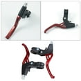 thumbnail image 6 of ORDDIART Brake Lever for Cycles 1 Pair Red Aluminium Universal Fit for Mountain Road Bikes 6.3x3.3x0.9in, 6 of 8
