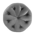 thumbnail image 4 of Tufted Accent Chair Ottoman, Round, Velvet, Grey Gray, Modern Contemporary Urban Design, Living Lounge Room Hotel Lobby Hospitality, 4 of 6