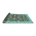 thumbnail image 2 of Ahgly Company Indoor Square Oriental Light Blue Traditional Area Rugs, 7' Square, 2 of 4