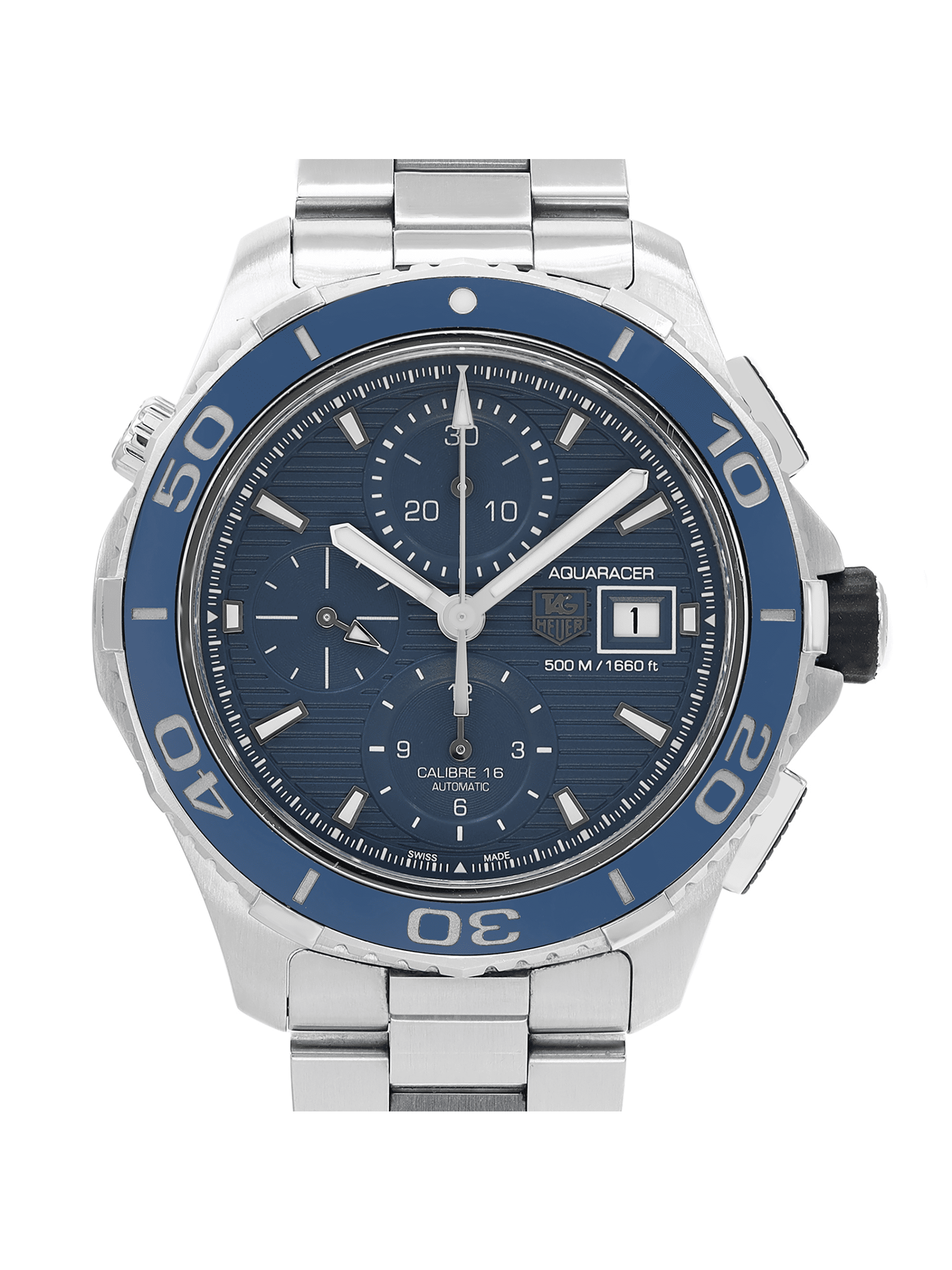 Aquaracer blue dial men's watch hot sale