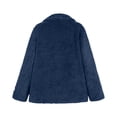 thumbnail image 4 of Vinsonshop Pea Coats for Women Sherpa Coat Fleece Coat Casual Outerwear Fuzzy Fleece Jacket Women Outerwear for Women Womens Jackets Casual Navy 3XL, 4 of 6