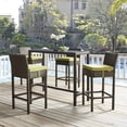 thumbnail image 2 of Modway Tabouret de Bar Extérieur en Rotin avec Conduit Brun et Péridot (Lot de 4), 2 of 5