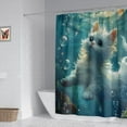 thumbnail image 5 of 4-Piece Waterproof Shower Curtain Set with 3 Non-Slip Mats & Toilet Cover - 72"x72" Coastal Adventure Design, 5 of 6